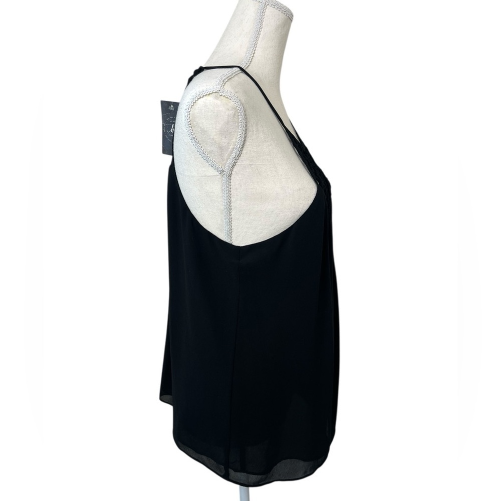 NWT Elegant Black Women's racer back tank top blouse.Size L - Picture 3 of 11